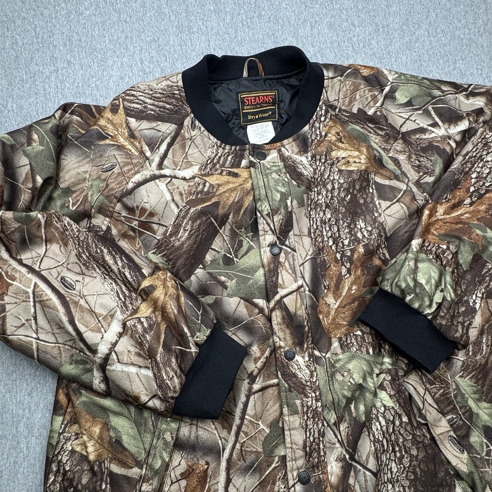 Sterns Dry Wear Realtree Hardwoods Camo Snap Up Jacket Men's Large H780